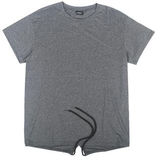 蜜丘琳新款嘻哈风基础款打底衫烟灰色OVERSIZE高街潮流街舞短袖