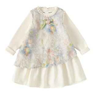 INSbobo女童裙子儿童连衣裙2026春季新款女孩套装裙宝宝洋气春装