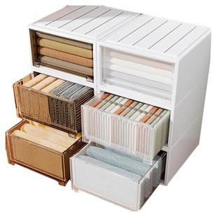 收纳箱抽屉式收纳盒塑料透明衣服家用衣物储物整理箱衣柜收纳柜子