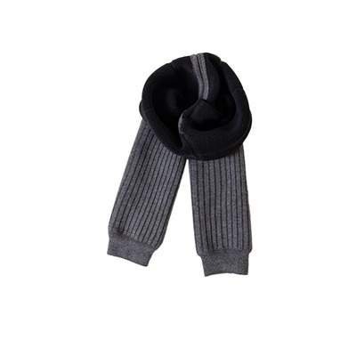 宝宝加绒打底裤秋冬款婴儿加厚大PP裤男女童白色保暖儿童不连袜子