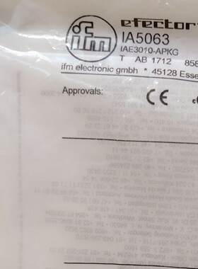 议价【包邮】IFM IA5063 IA5122 IA0027 IA5062 全新原装正品易福