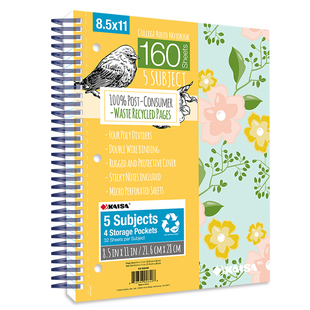 凯萨KAISA美式科目笔记本a4高颜值凯撒复古线圈本考研专用英语单词本子加厚横线空白a4活页本记事本