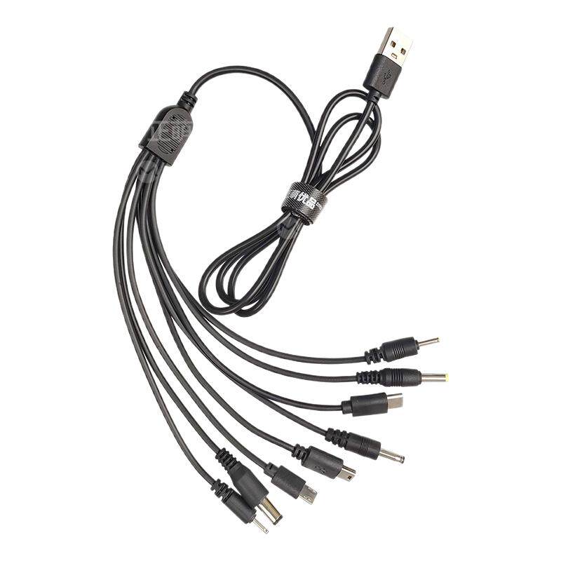 usb多接口充电线5v八接头儿童玩具/收音机/录像机/小夜灯通用圆头