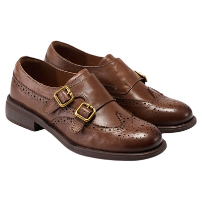 fed沙影双辉乐福鞋春季新款女鞋复古小皮鞋雕花布洛克鞋女ZCA116