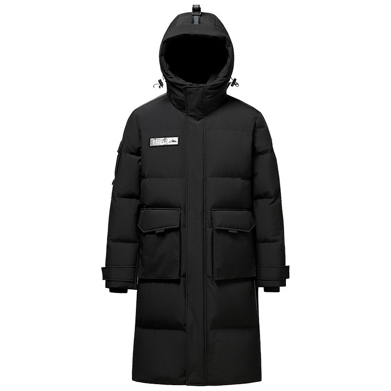 老人头羽绒服男士2026冬季新品连帽青年百搭休闲潮流宽松加厚外套