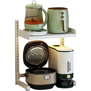 厨房台面置物架放电饭煲分层架空气炸锅架子专用小型家电器收纳架