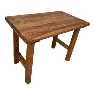 老榆木纯实木餐桌椅书桌茶桌吧台办公电脑桌餐馆民宿复古长条餐桌