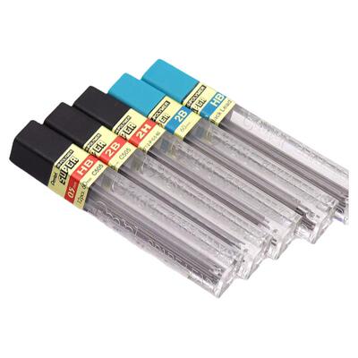 日本pentel派通铅笔芯0.5mm自动铅笔笔芯小学生无毒文具用品活动铅芯2比铅笔考试防断素描绘图HB/2H/2B旗舰店