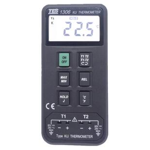 台湾泰仕K型数字式温度表双通道数字温度计热电偶测温仪TES-1306