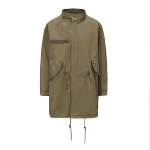 TIRES M65日系复古M51水洗鱼尾军事风衣工装外套PARKA大衣宽松VV