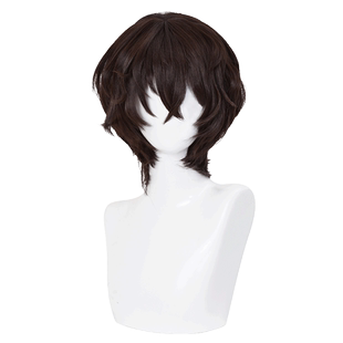 【漫囧】文豪野犬 太宰治 人间失格 cos假发 棕色头皮顶短发 现货
