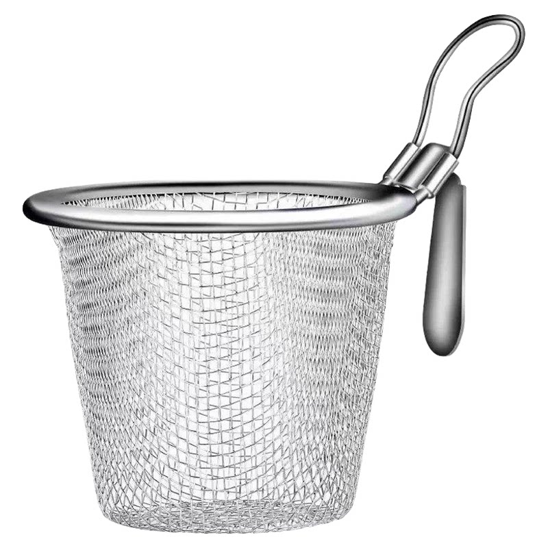 火锅漏勺专用挂边粉篱捞面勺漏网油炸过滤网不锈钢漏筐烫脑花容器