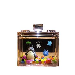 水母缸观赏活物赤月海月巴布亚宠物桌面客厅礼物网红懒人迷你专用