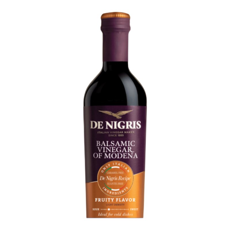 De Nigris 意大利35%无焦糖摩德纳葡萄黑醋酱类调料250毫升无添加