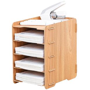 多格票据收纳盒快递单分层架办公桌收纳架送货单据发票分类整理盒