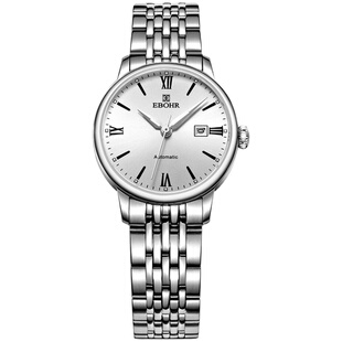 依波表EBOHR情侣款手表男女表自动机械表日历简约官方正品3614