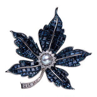 南珠宫琼叶海水珍珠胸针真多麻日常百搭生日礼物送妈妈C-HJZ079HN