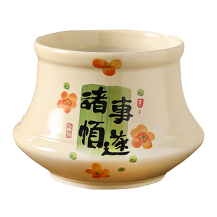 现代中式陶瓷花盆手绘轻奢高级感桌面蝴蝶兰花绿植花卉装饰通用盆
