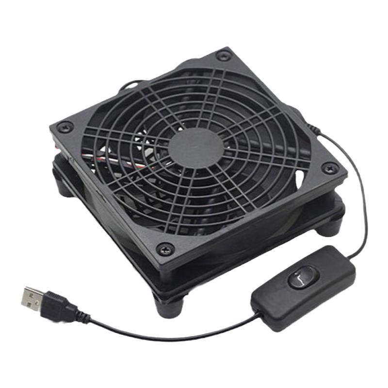 华顾USB路由器散热风扇 家用静音5V散热器底座承托架光猫防滑支架