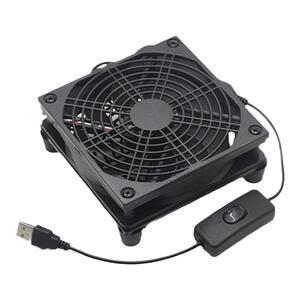 USB路由器散热风扇 家用静音5V散热器底座承托架光猫防滑支架速降