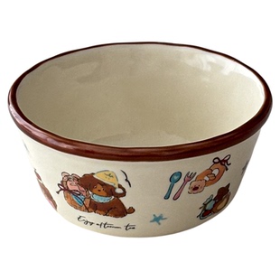 穆尼卡通小狗陶瓷饭碗套餐家用饭碗高颜值甜品小碗沙拉碗儿童饭碗