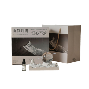 创意银河水晶球冰山爱心香薰小夜灯小众摆件生日礼物七夕桌面礼盒