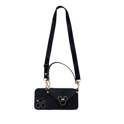 小香风米妮零钱包挂绳手机壳