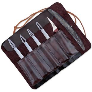 将公不锈钢双头V划线O掏刀厨房雕刻刀十件套厨师食品雕花刀送刀包