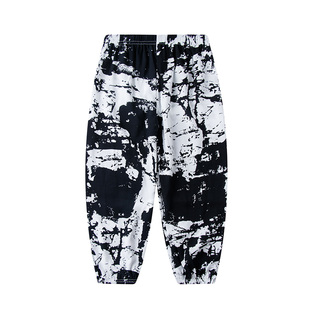 儿童防蚊裤夏季薄款棉绸男童冰丝裤子男孩夏天女童人造棉绵绸睡裤