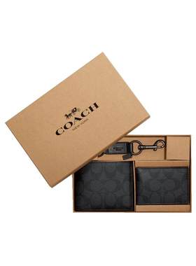 COACH/蔻驰男士短款钱包送男友
