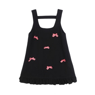 陈大猪小O宝Okids 宝宝蝴蝶结连衣裙女千金风春秋季婴儿公主裙