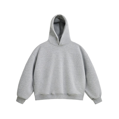 男道美式cleanfit短款基础纯色重磅连帽卫衣男女套头外套宽松帽衫