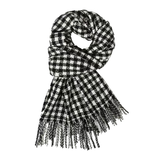 马嘉祺刘耀文同款格子围巾高级感保暖加厚仿羊绒格纹流苏披肩围脖