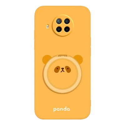 圆脸熊猫适用红米Note9Pro手机壳RedmiNote9小米新款noto硅胶por带支架支点壳套redmi全包防摔5g版4g95g外壳