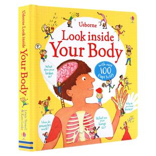 Usborne看里面系列 人体 Look inside Your Body 英文原版绘本 身体百科 精装纸板翻翻书 儿童英语启蒙图画书 尤斯伯恩科普