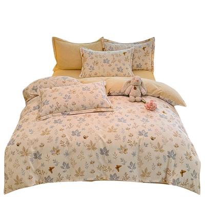 无印良品纯棉磨毛被套全棉