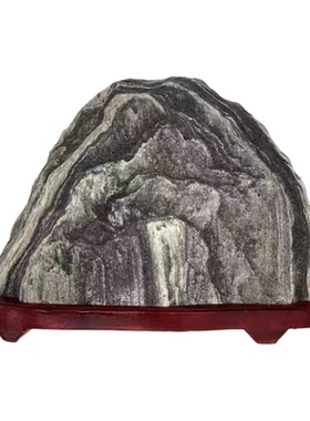 天然青石原石玄关靠山摆件小号