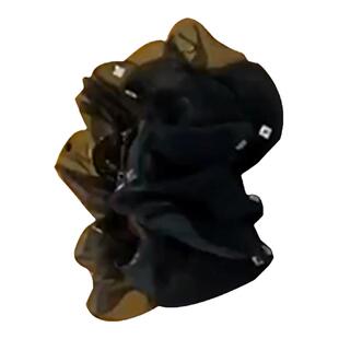 双面网纱云朵泡泡黑色抓夹在逃公主蝴蝶结发夹后脑勺鲨鱼夹头发饰