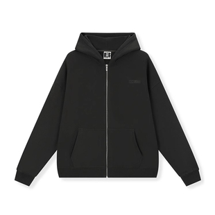 BONELESS网格B字厚板胶印开衫卫衣连帽外套美式宽松休闲上衣男女