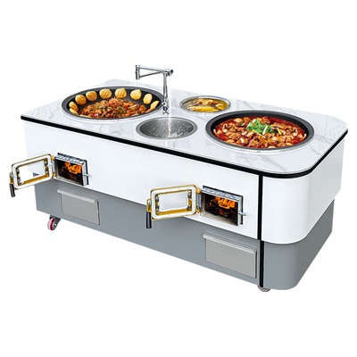 新客有礼新型岩板圆弧双锅灶