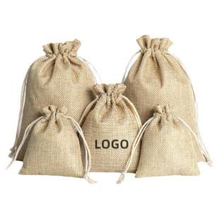 黄麻麻布袋棉麻小布袋咖啡渣收纳亚麻束口袋麻袋迷你香囊空袋袋子