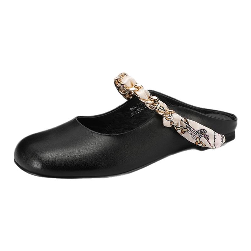 星期六法式软底不累脚半拖女凉鞋