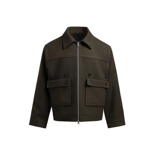 ESAT 翻口袋翻领微宽松呢子外套夹克