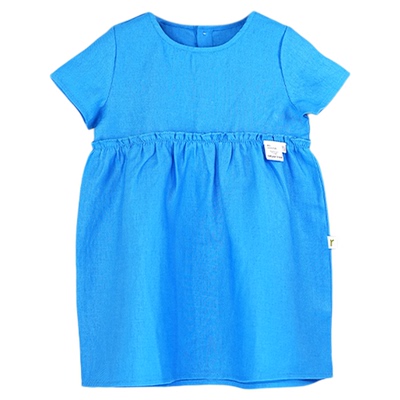 苎麻宝宝夏季短袖连衣裙轻薄透气