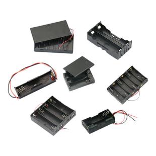 电池盒五5号7号18650带盖锂电池座子免焊接串联充电2节4/8节9V12V