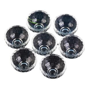 佛前水晶供水杯室内供佛杯透明小号家用供奉油灯琉璃宝石水晶贡碗