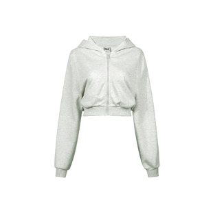 美国EVERLAST拳击美式高街运动开衫外套女款纯棉露腰短款连帽卫衣