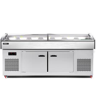 星星三温阶梯点菜柜商用冷冻冷藏麻辣烫海鲜展示柜饭店烧烤冰台