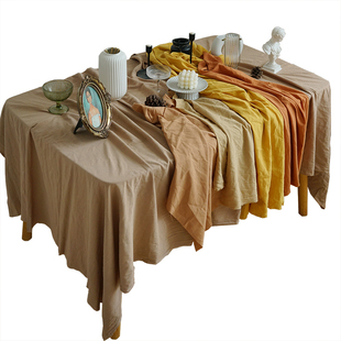 法式复古甜品台桌布棉麻布艺生日派对摆摊宿舍拍照背景挂布高级感