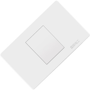 【一位空白板】国际电工墙壁开关插座面板118型玉兰白 一位面板